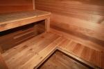 Sauna Benches with Planked Cedar